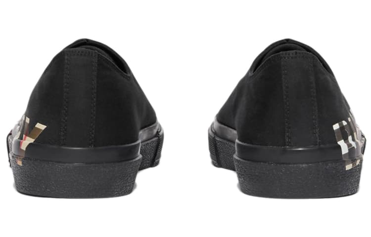 Кроссовки Burberry Vintage Logo Print из хлопкового габардина, цвет "Черный"