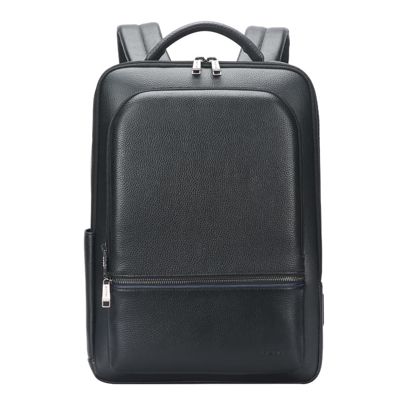 Рюкзак для ноутбука из коровьей кожи BOPAI, обычный мужской черный