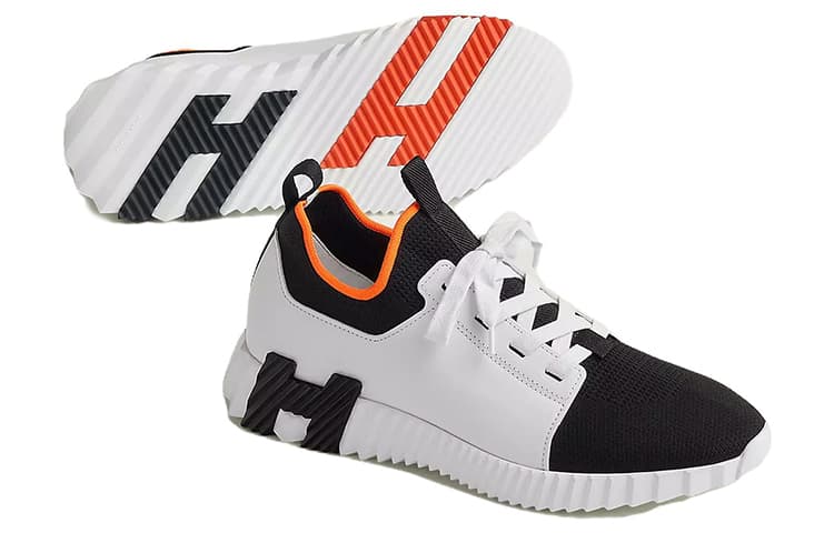 HERMES Depart устойчивая к истиранию низкая спортивная повседневная обувь мужская белая черная