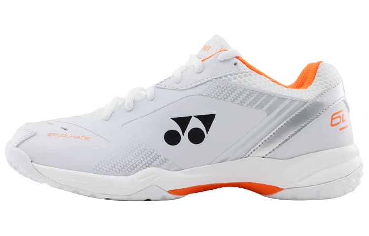 YONEX 65 3 Low-Top Badminton Shoes Unisex White Orange