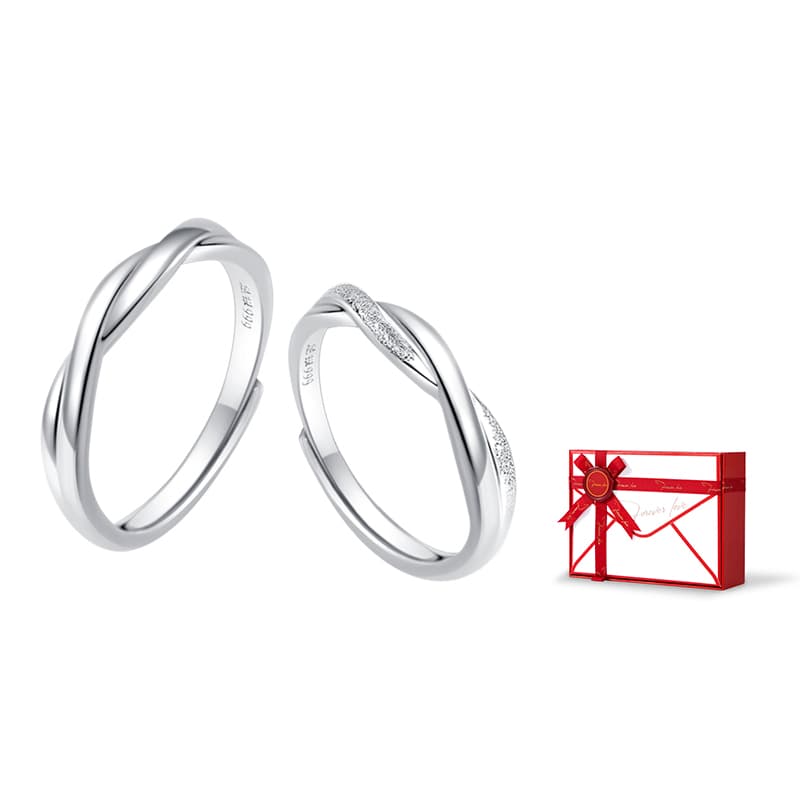 Пара колец MOLADY из стерлингового серебра унисекс