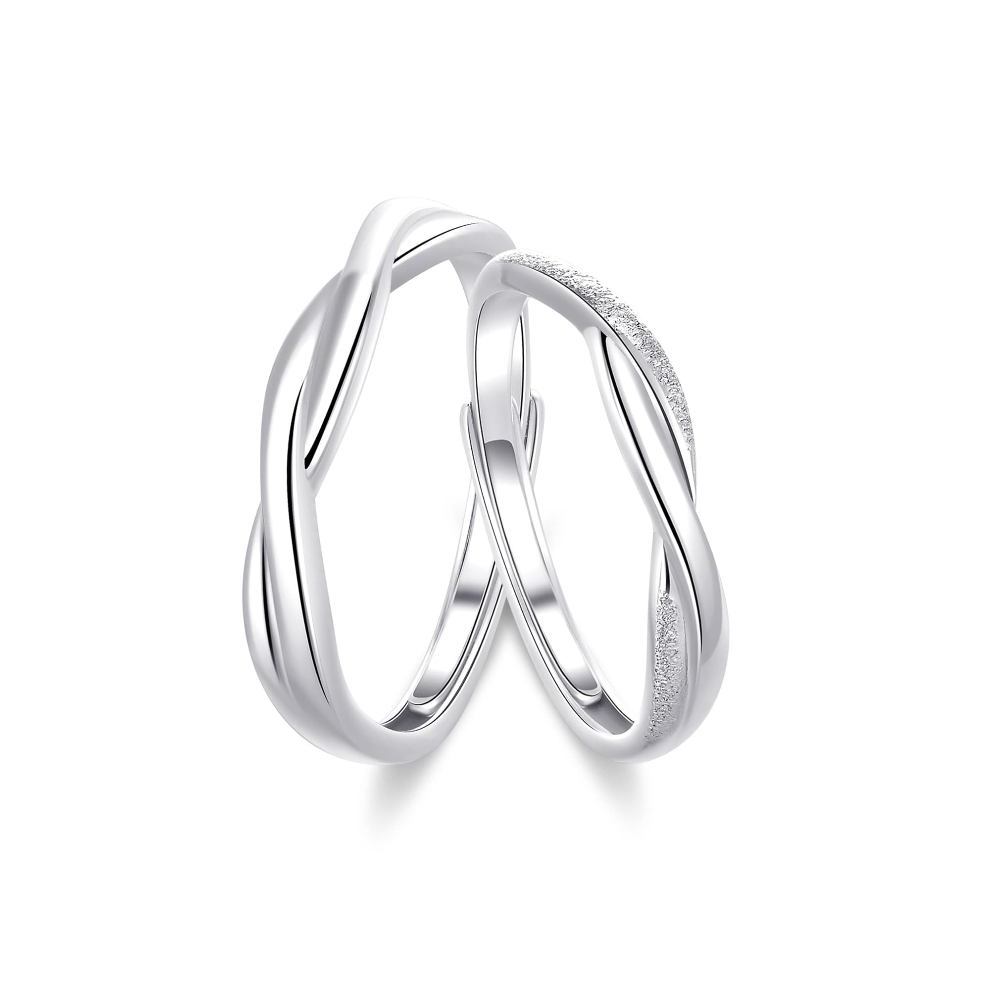 MOLADY Sterling Silver Ring Pair Unisex