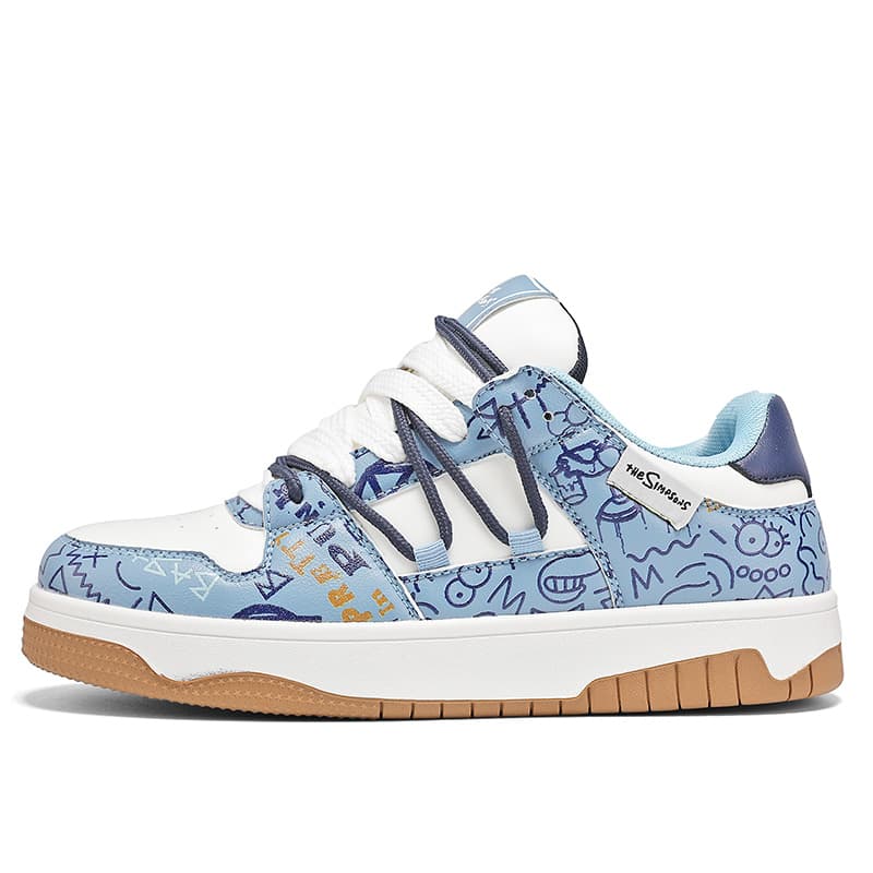 Нескользящие, устойчивые к истиранию, дышащие низкие кеды The Simpsons для скейтборда унисекс