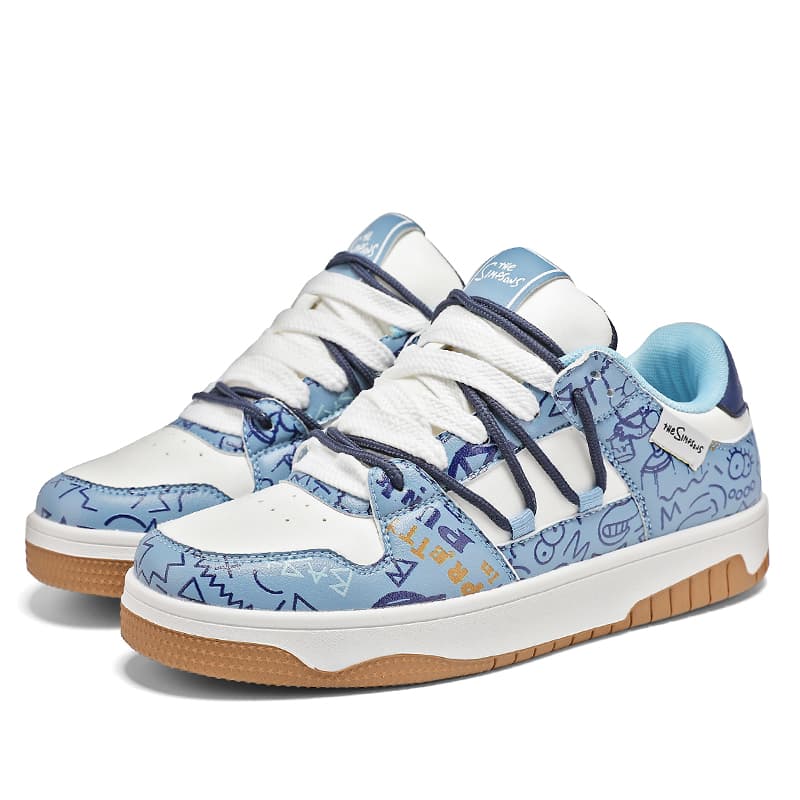 Нескользящие, устойчивые к истиранию, дышащие низкие кеды The Simpsons для скейтборда унисекс