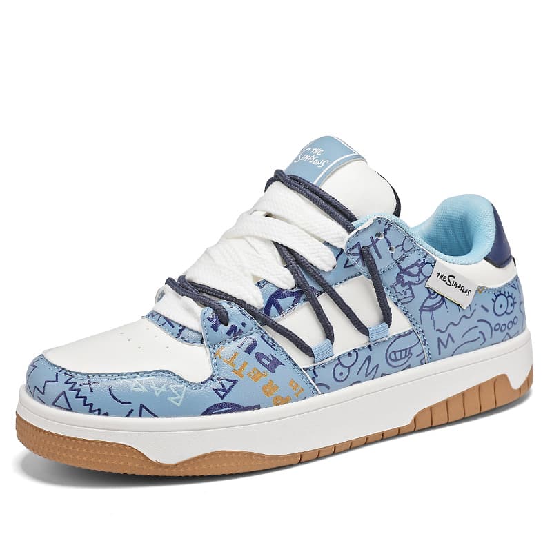 Нескользящие, устойчивые к истиранию, дышащие низкие кеды The Simpsons для скейтборда унисекс