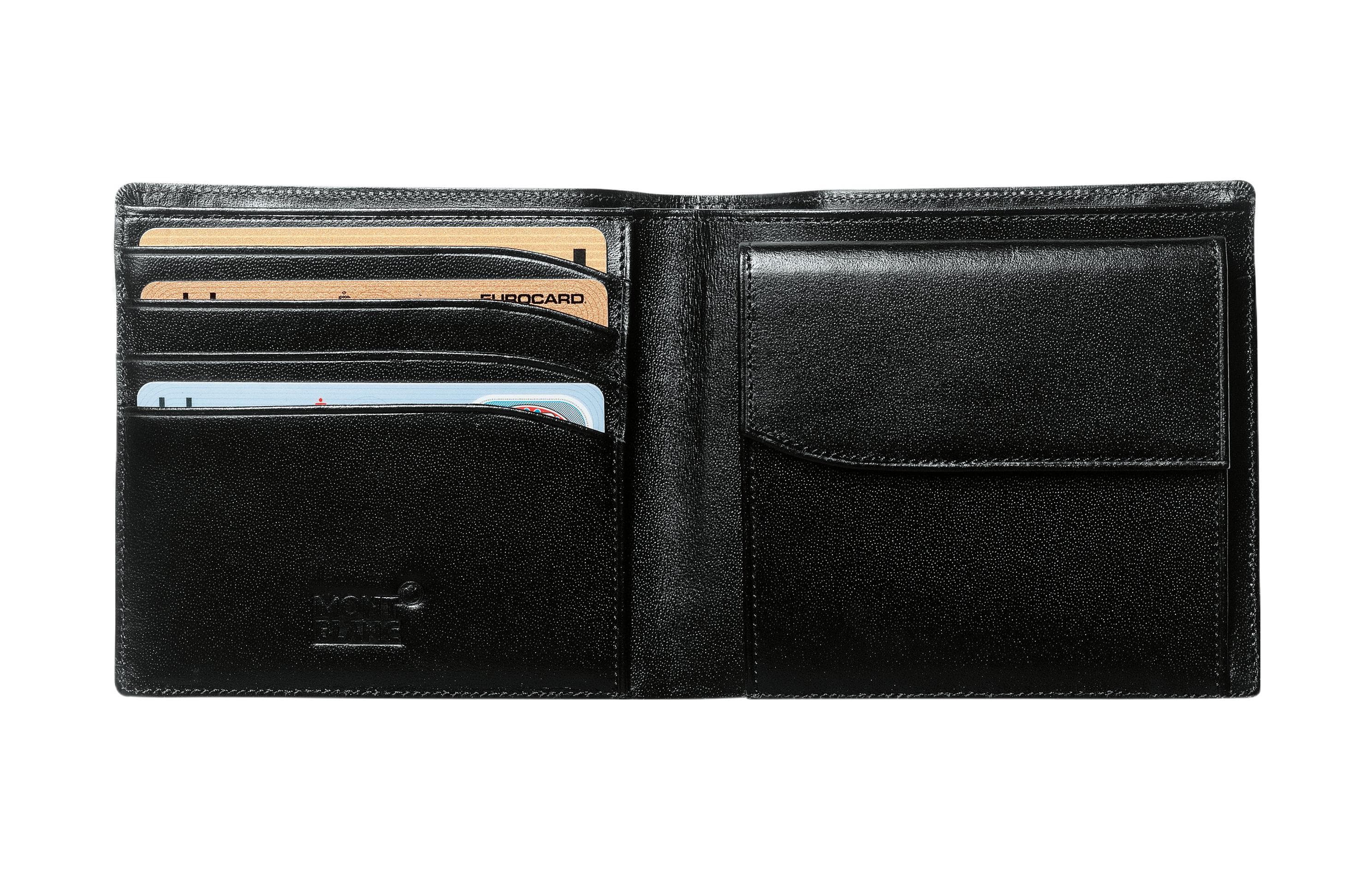 MONTBLANC Meisterstuck Мужской кошелек из зерненой коровьей кожи, черный