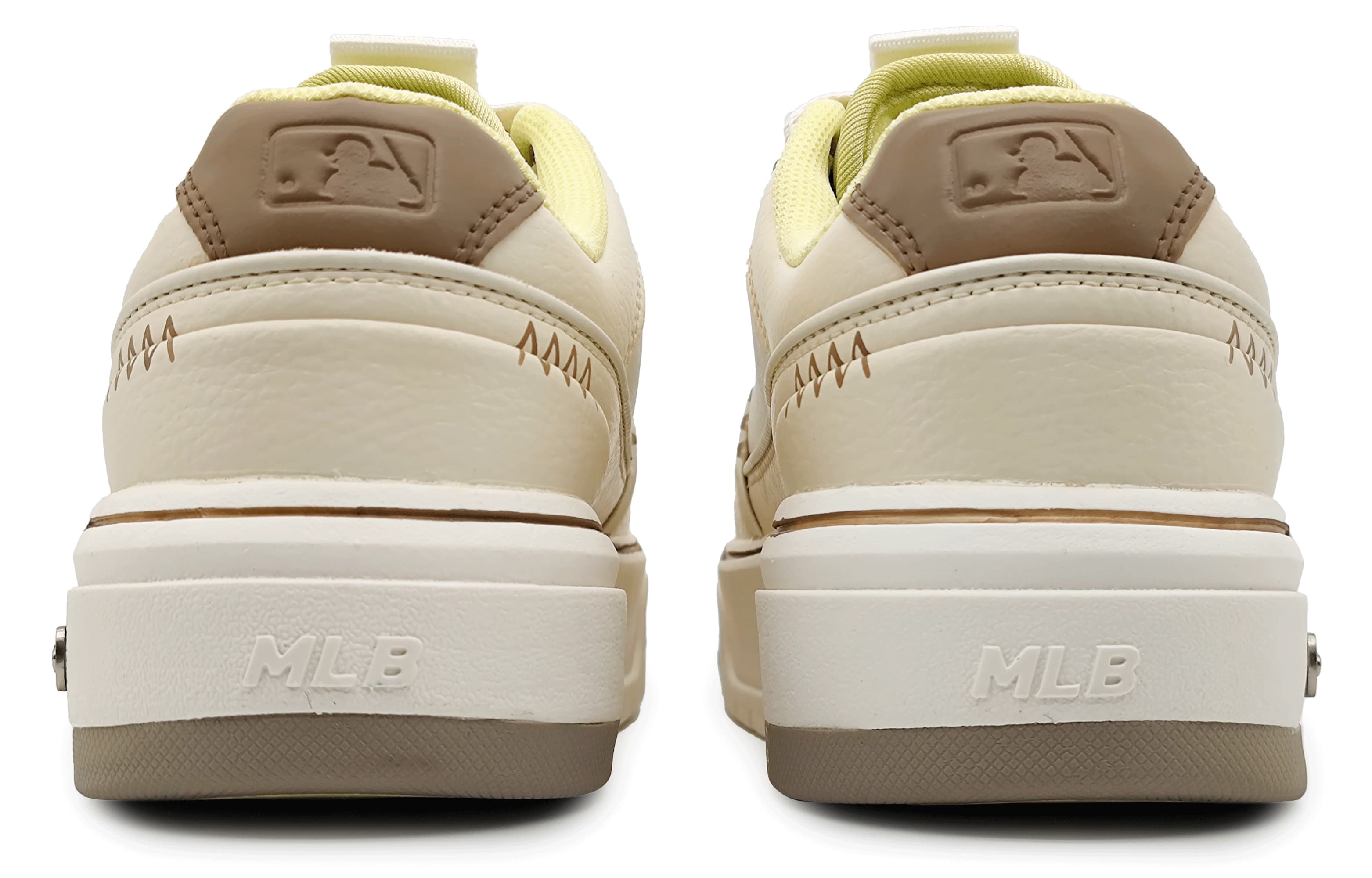 MLB Массивный вкладыш, противоскользящая амортизация, износостойкие низкие туфли для скейтборда, унисекс, бежевый, желтый