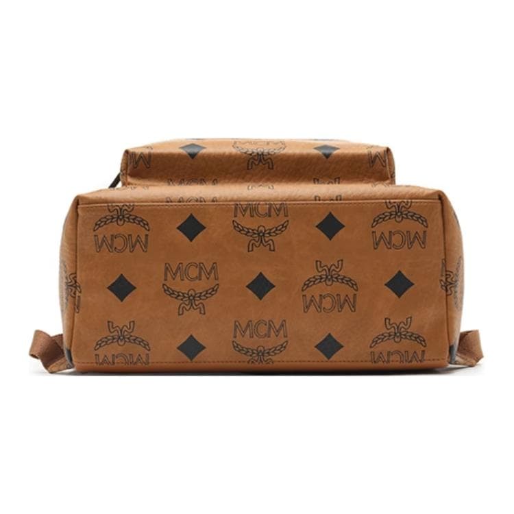 Рюкзак MCM из парусины с покрытием, средний, унисекс, коричневый, коньячный