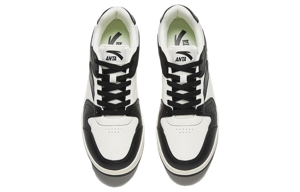 Anta Little Zero Feeling Нескользящие, устойчивые к истиранию, легкие низкие кроссовки для скейтборда, мужские черные, белые