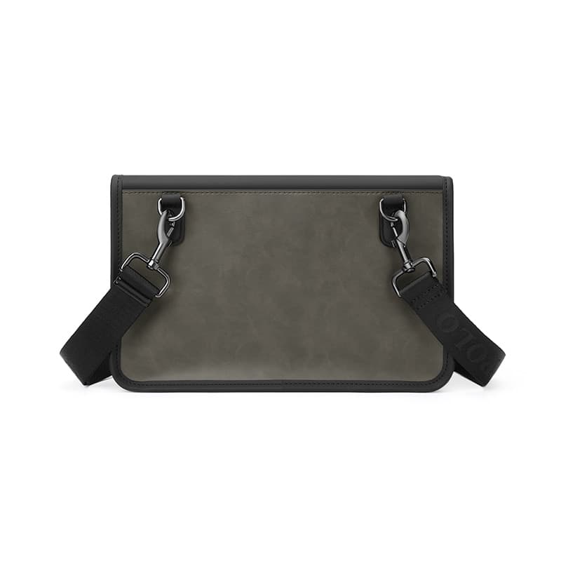 Сумка через плечо из синтетической кожи POLO Сумка через плечо среднего размера Мужская серая, зеленая и черная