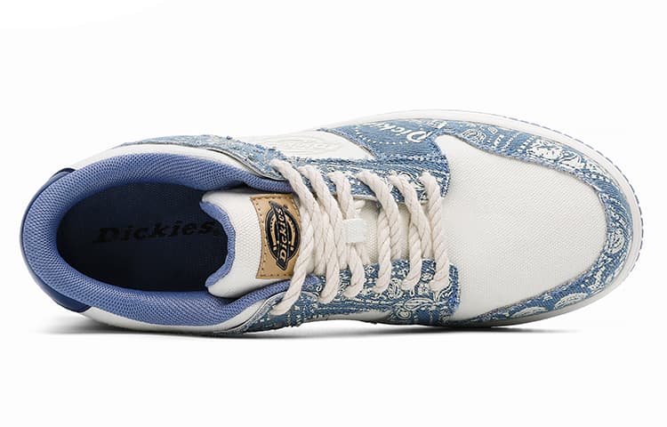 Легкие низкие кроссовки для скейтборда Dickies, мужские белые, синие