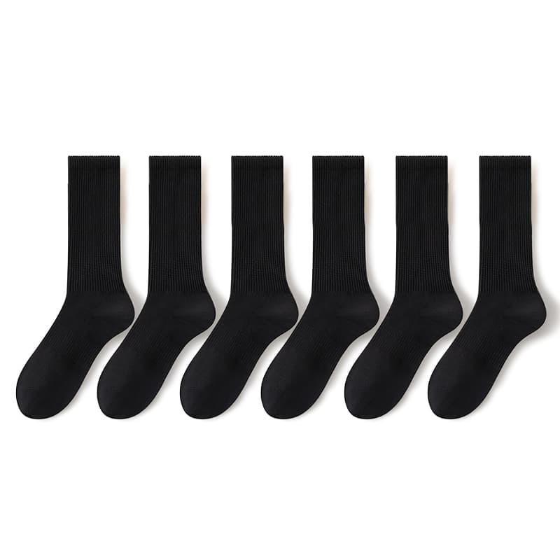 Носки B&C.Room Crew Socks Unisex, 6 шт., черный, белый, серый