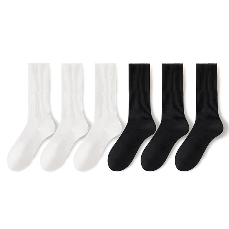 Носки B&C.Room Crew Socks Unisex, 6 шт., черный, белый, серый
