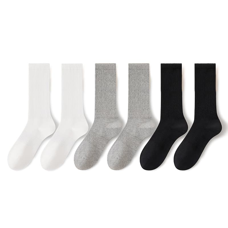 Носки B&C.Room Crew Socks Unisex, 6 шт., черный, белый, серый