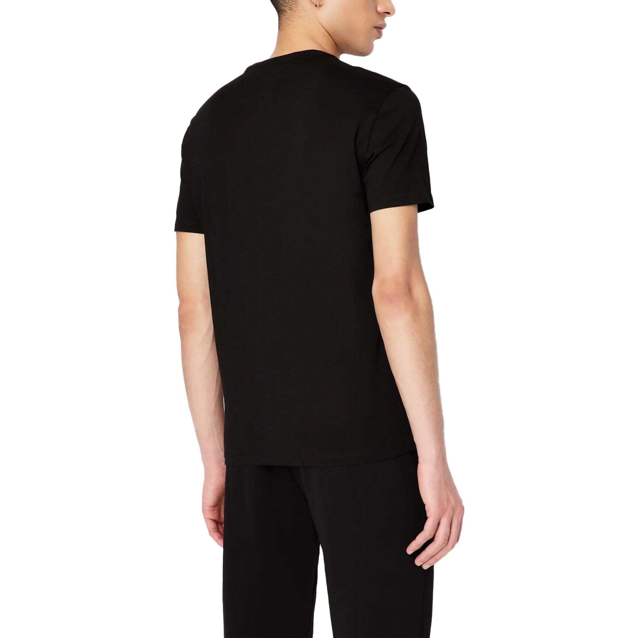 ARMANI EXCHANGE Хлопковая футболка с нашивкой-логотипом с короткими рукавами