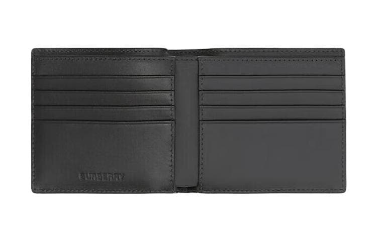 Мужской кожаный кошелек Burberry темно-серый
