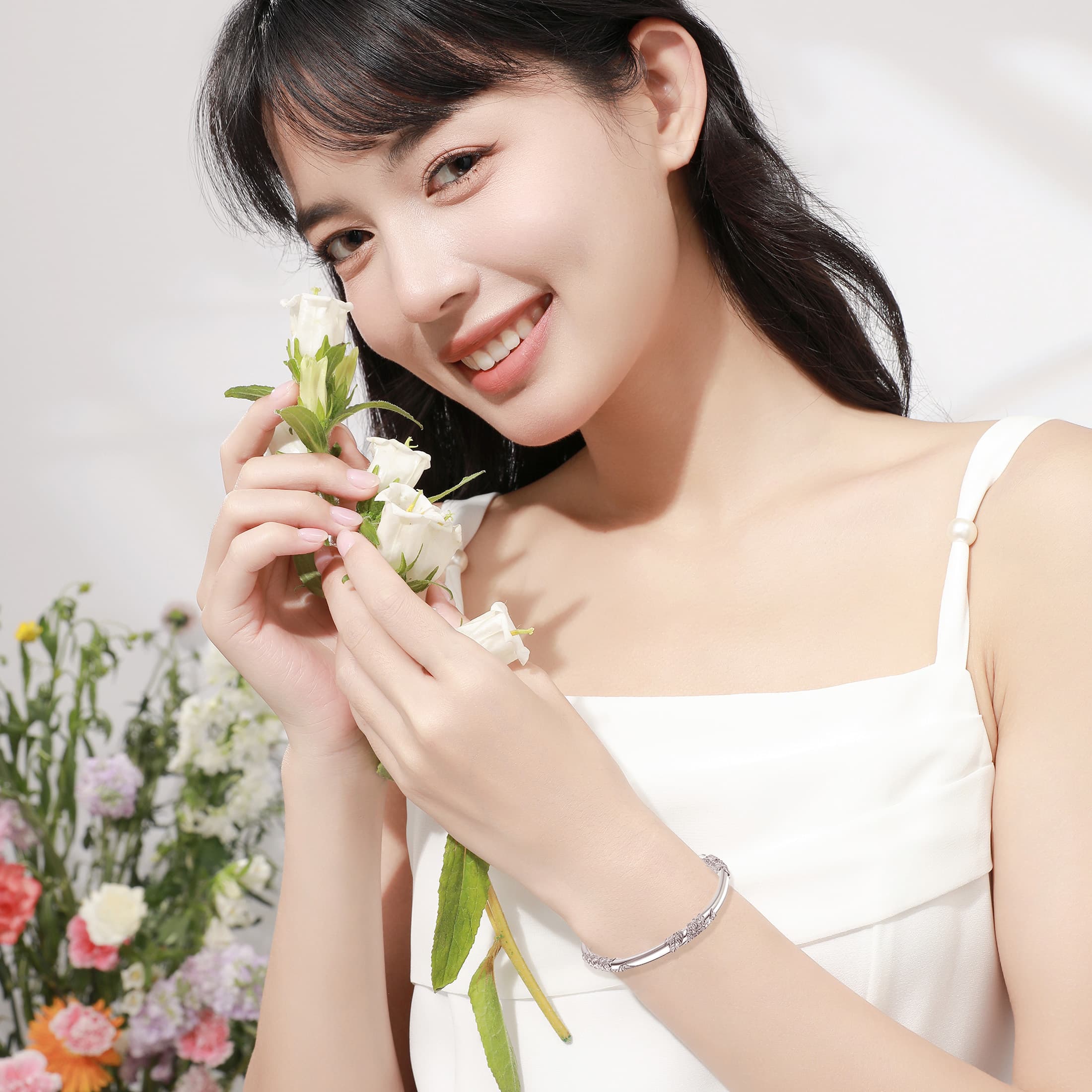 Женские браслеты из сплава VANA, серебристо-белые