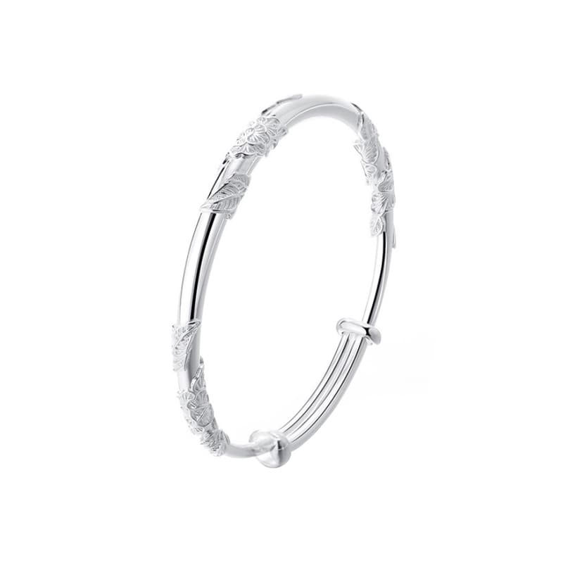 ZSY Женские браслеты из чистого серебра 999 пробы из стерлингового серебра