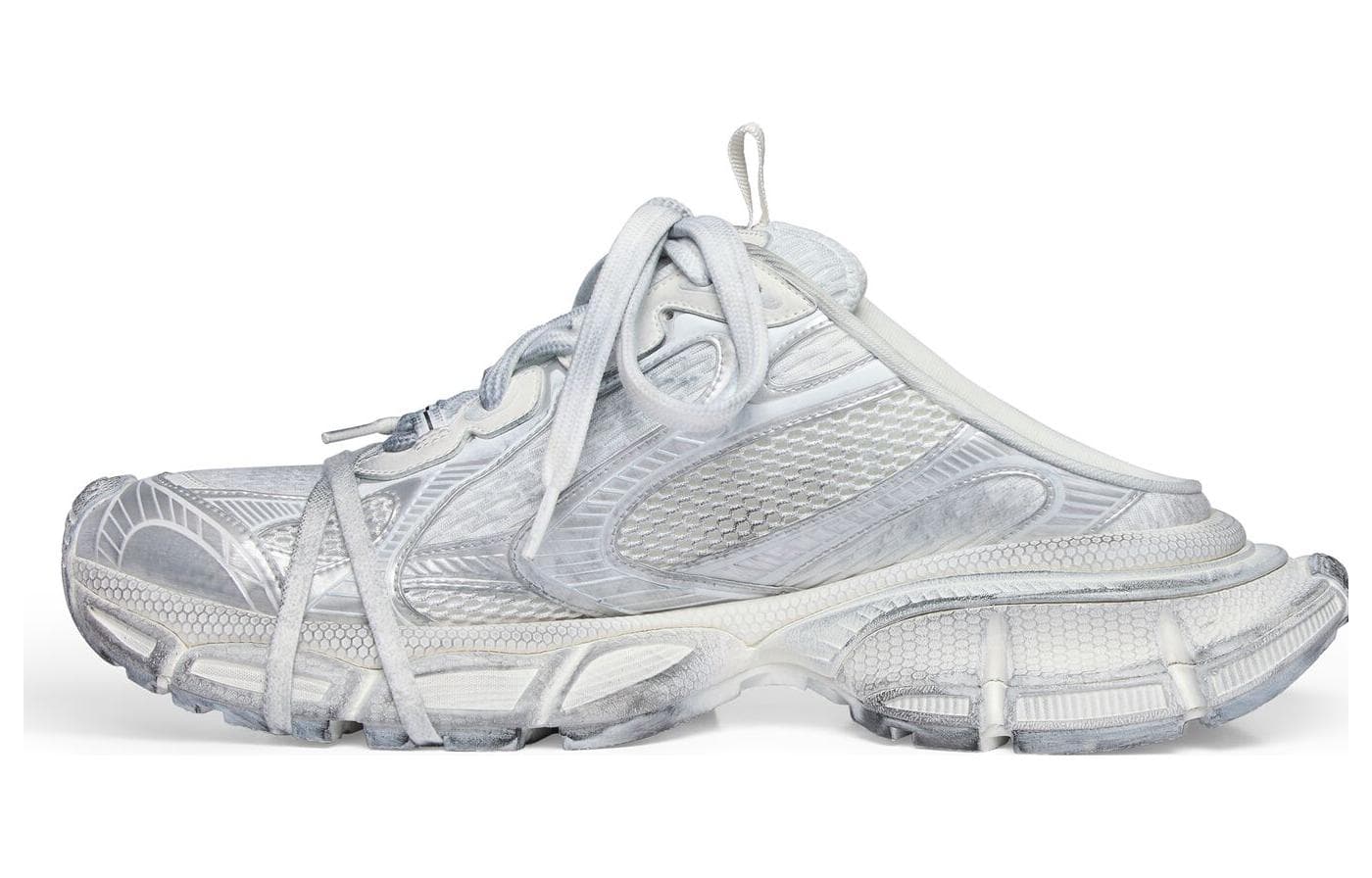 Balenciaga 3XL Mules 'Silver White' Women's