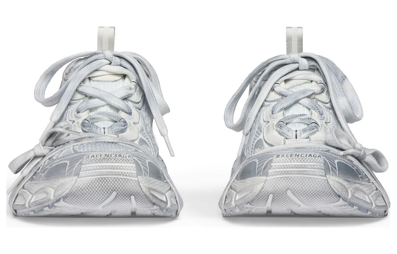Женские сабо Balenciaga 3XL, серебристо-белый