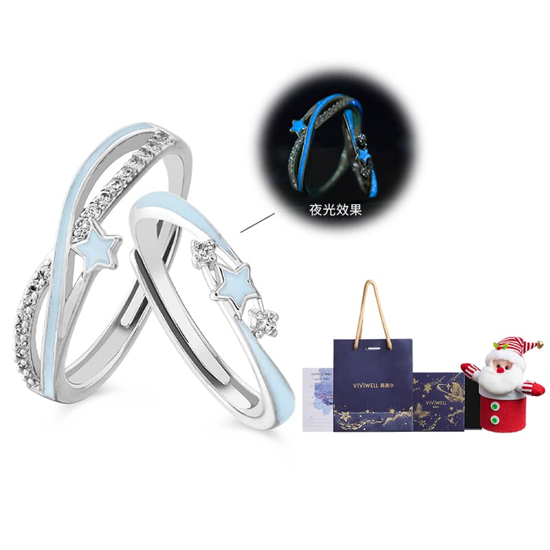 VIVIWELL S925 Серебряные кольца унисекс