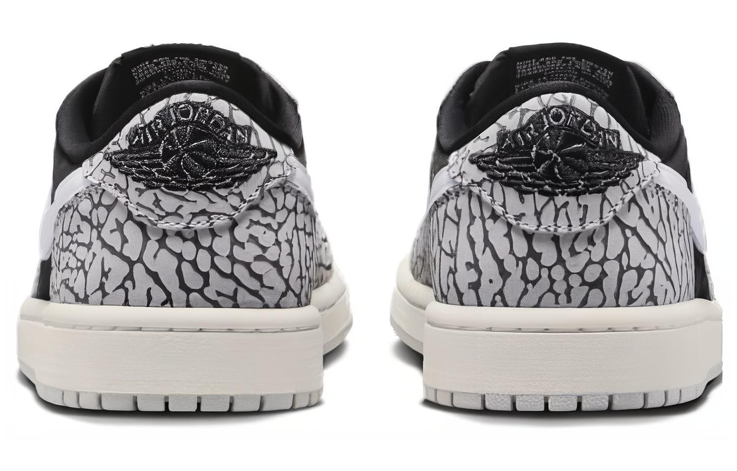 Женские черные цементные кроссовки Jordan 1 Retro Low Og