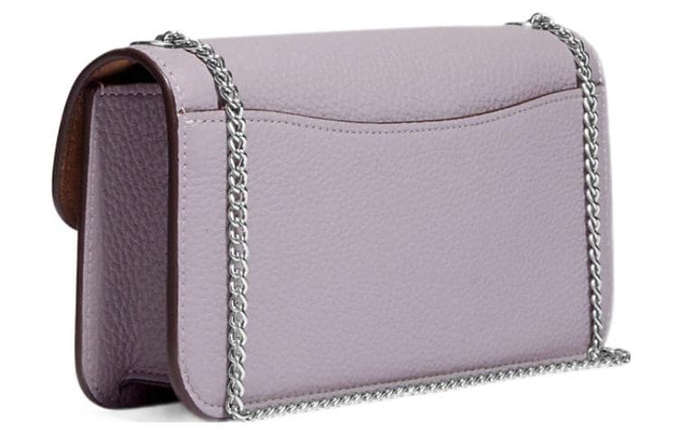 Женская кожаная сумка Baguette, сумка через плечо, сумка через плечо COACH Morgan Taro Purple