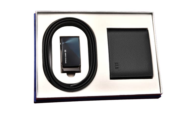 Ремни из коровьей кожи HLA, мужские, черные, ширина 3,5 см