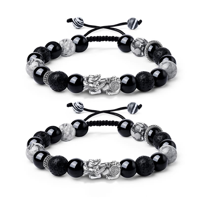 TIG браслеты из натурального обсидиана унисекс