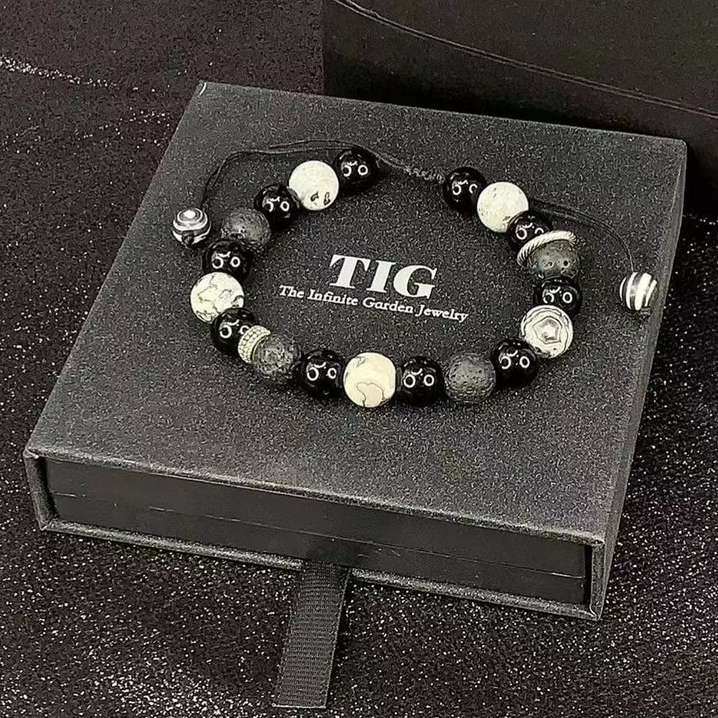TIG браслеты из натурального обсидиана унисекс