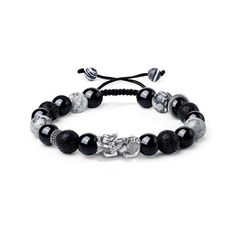 TIG браслеты из натурального обсидиана унисекс