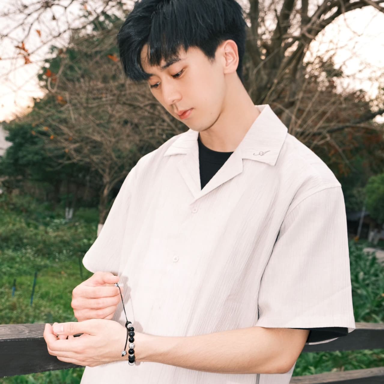 TIG браслеты из натурального обсидиана унисекс