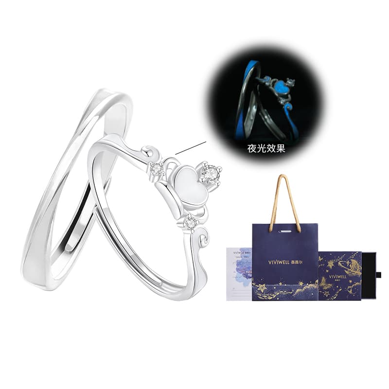 VIVIWELL S925 Серебряные кольца унисекс