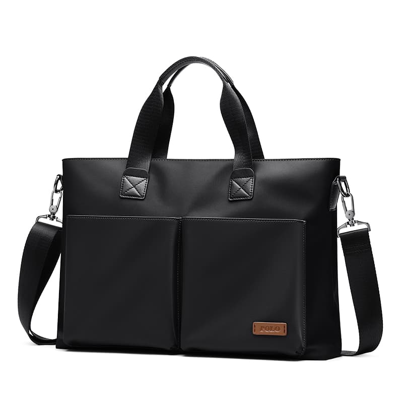 POLO Fabric Portable Briefcase Tubas Men's Black/Gray