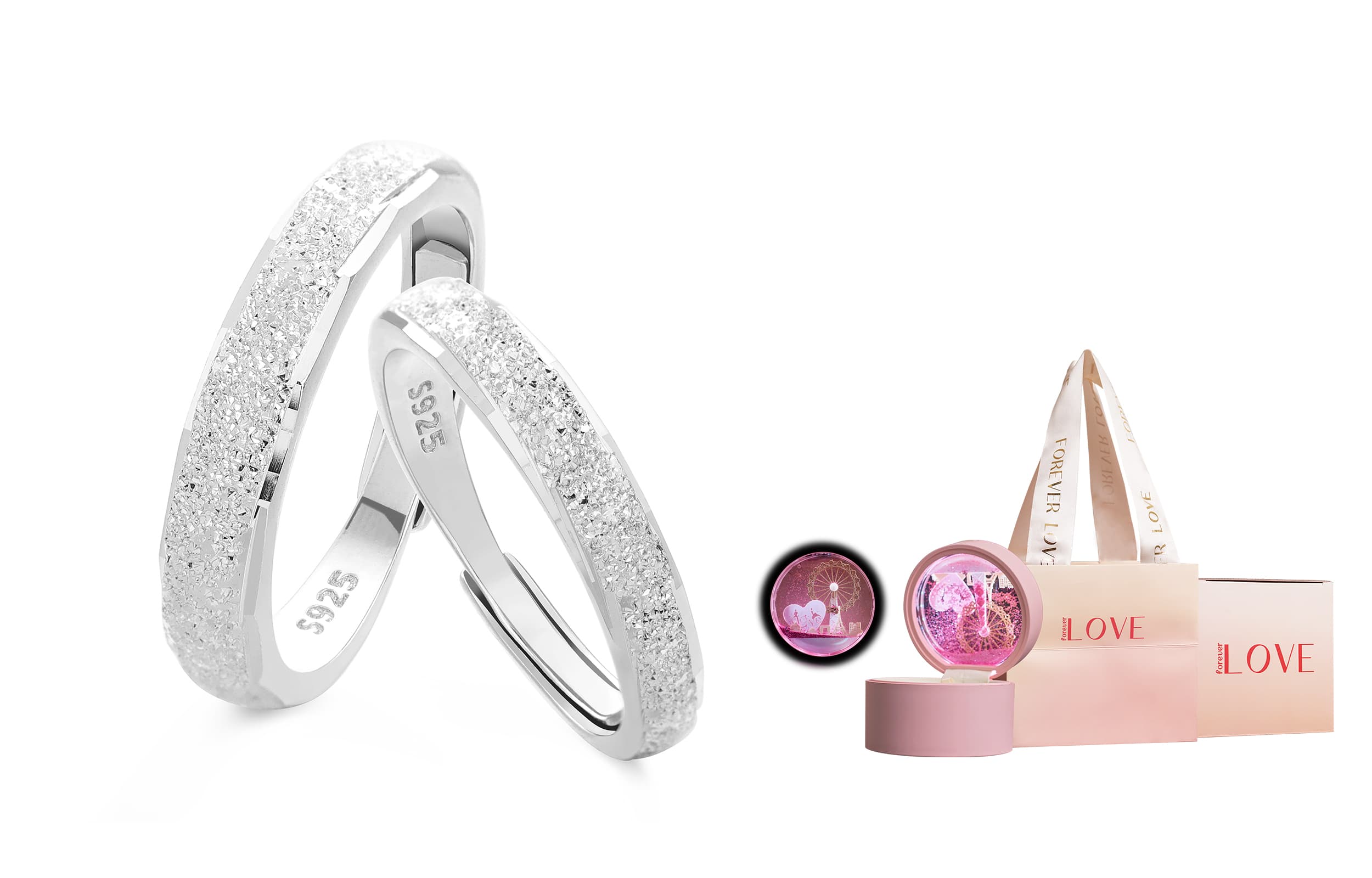 VIVIWELL S925 Серебряные кольца унисекс