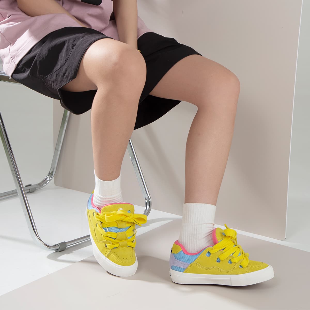 Ollieskate Низкие туфли для скейтборда Унисекс Синий Желтый