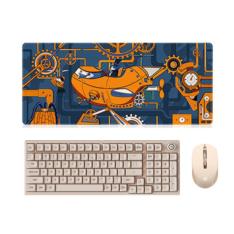 HP HUIPU K23 98+S1000 PLUS Mechanical 17 Light Effects Portable Laptop All Keyboard & Mouse Set