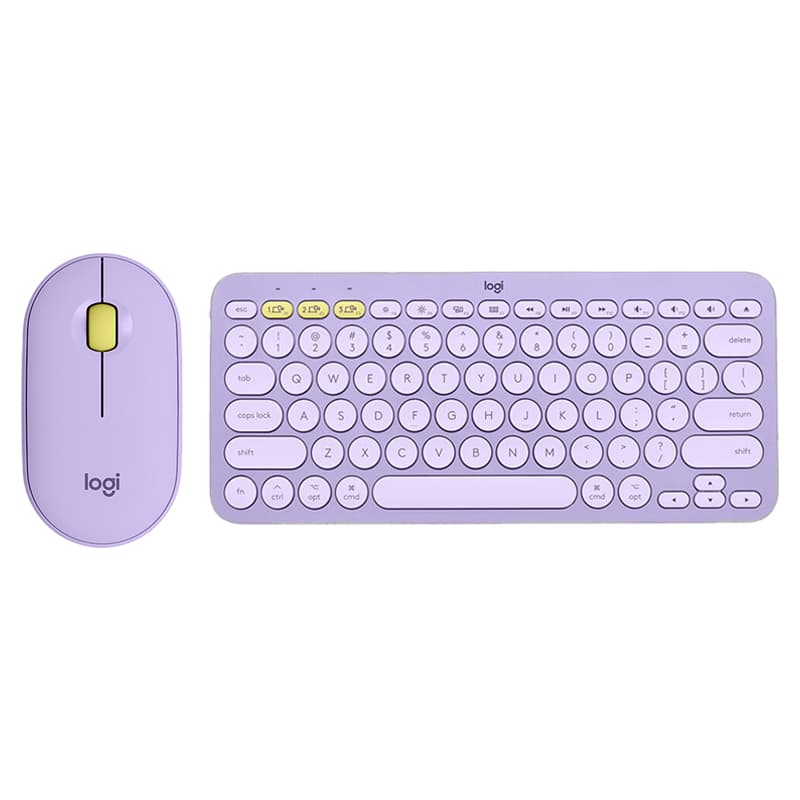 Набор офисной клавиатуры и мыши Logitech Pebble Pebbled Leather+K380