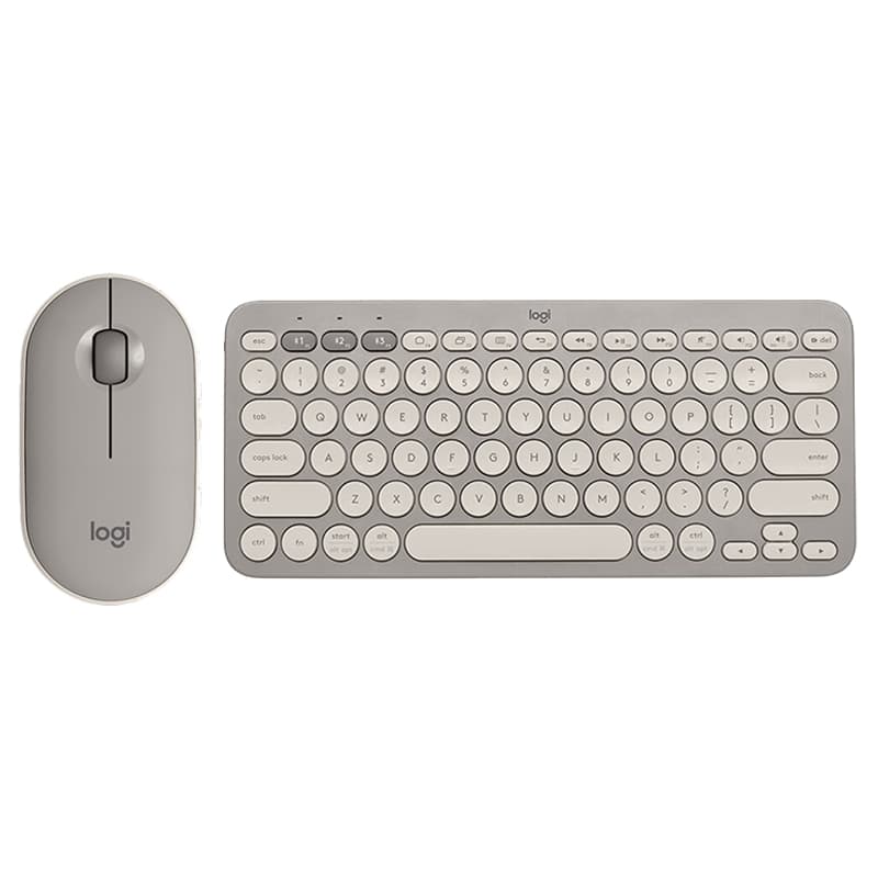 Набор офисной клавиатуры и мыши Logitech Pebble Pebbled Leather+K380