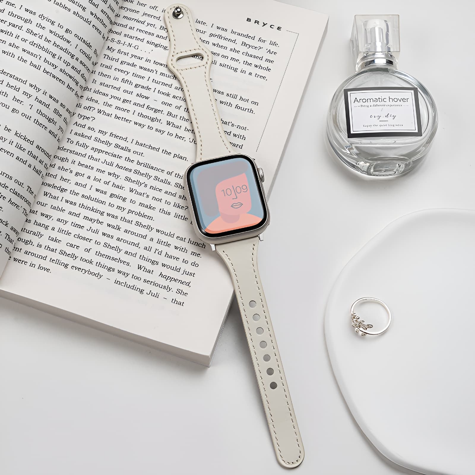 Ремешок для часов Zhongwo, совместимый с Apple, материал из натуральной кожи