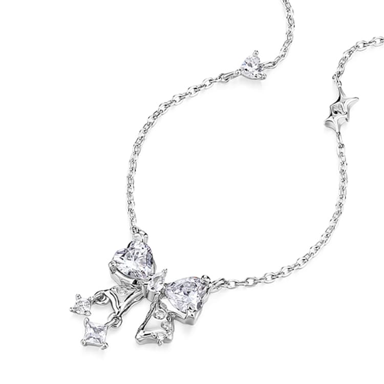 KADER Soft Elegance Sparkling Galaxy, ожерелья на удачу, женские серебристо-белые, эксклюзивная коробка Goddess