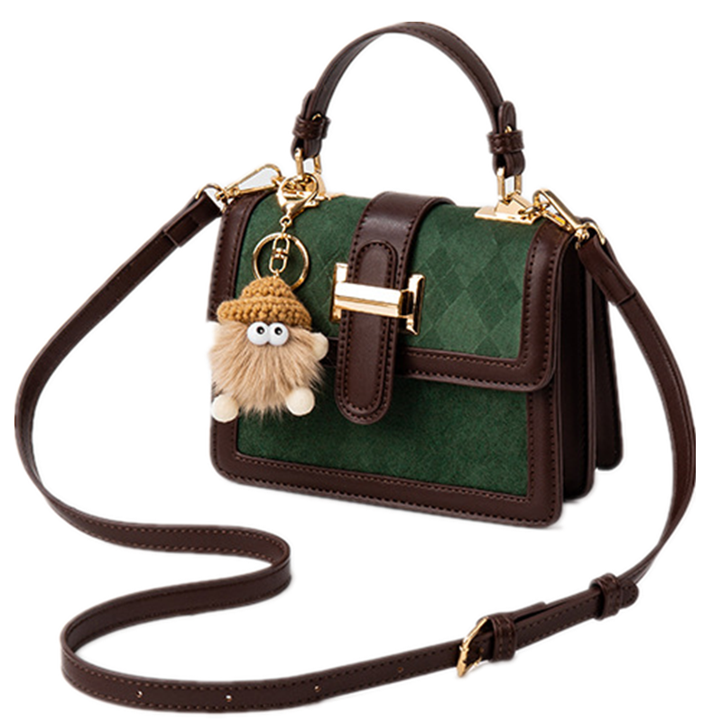 NOMK Кожаная маленькая квадратная сумка-сумка Обычная женская шахматная доска