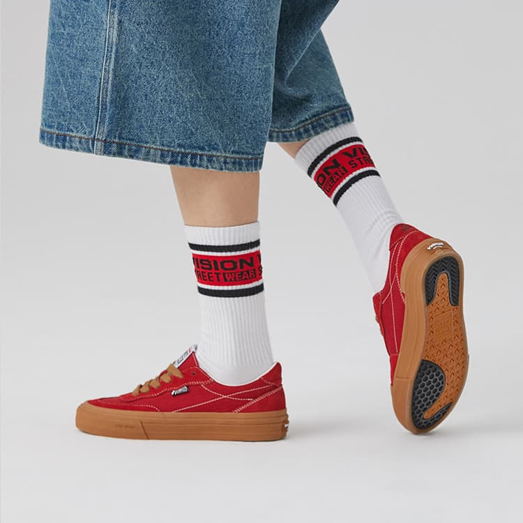 Обувь для скейтборда Vision Street Wear с плоским верхом и низким верхом, унисекс, красные