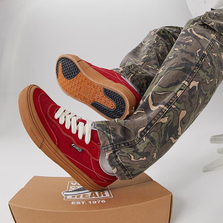 Обувь для скейтборда Vision Street Wear с плоским верхом и низким верхом, унисекс, красные