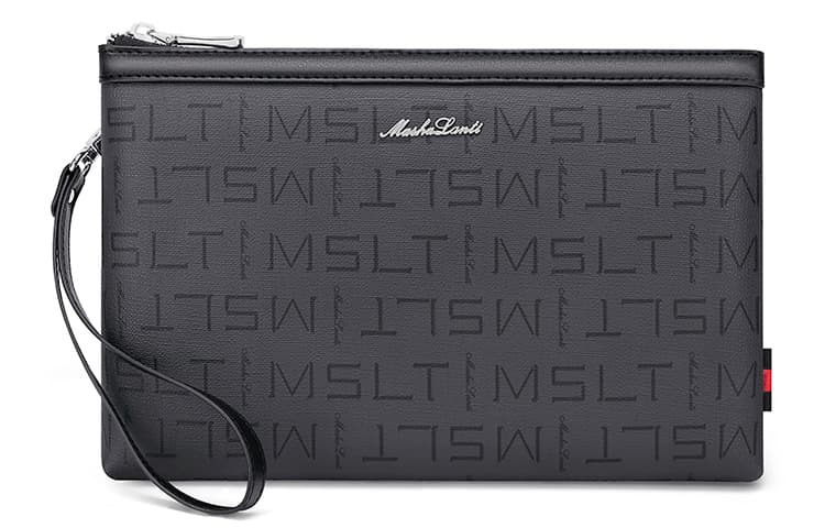 MashaLanti PVC Handheld Bag, Commute Bag, Envelope Bag, Clutch Regular Men's Black