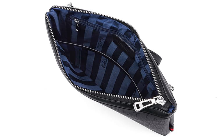 Ручная сумка из ПВХ MashaLanti, дорожная сумка, сумка-конверт, обычный мужской черный клатч