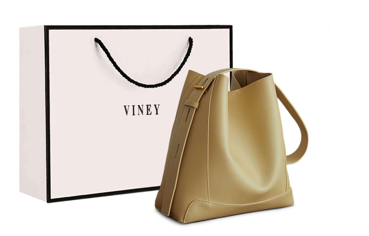 Женская сумка через плечо VINEY из коровьей кожи, сумка через плечо, сумка-мешок большого размера, какао-коричневый