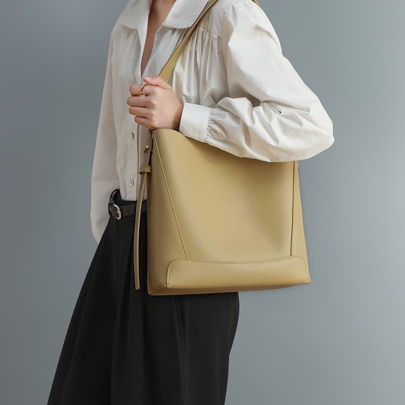 Женская сумка через плечо VINEY из коровьей кожи, сумка через плечо, сумка-мешок большого размера, какао-коричневый