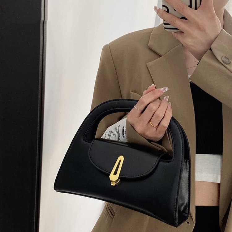 NOMK Сумка через плечо из искусственной кожи, сумка через плечо, женская сумочка черная