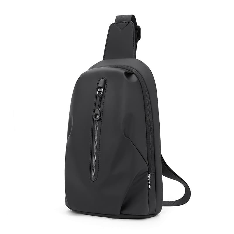 Мужская тканевая сумка через плечо POLO, слинг-сумка, поясная сумка среднего размера, мужская черная